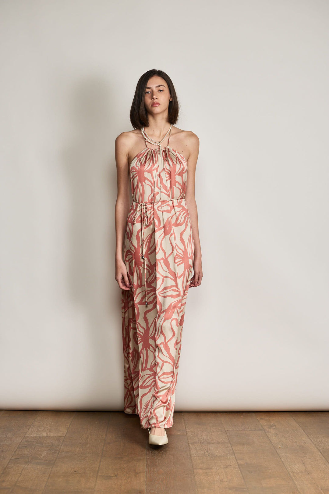 SUE DRESS BRICK PRINT