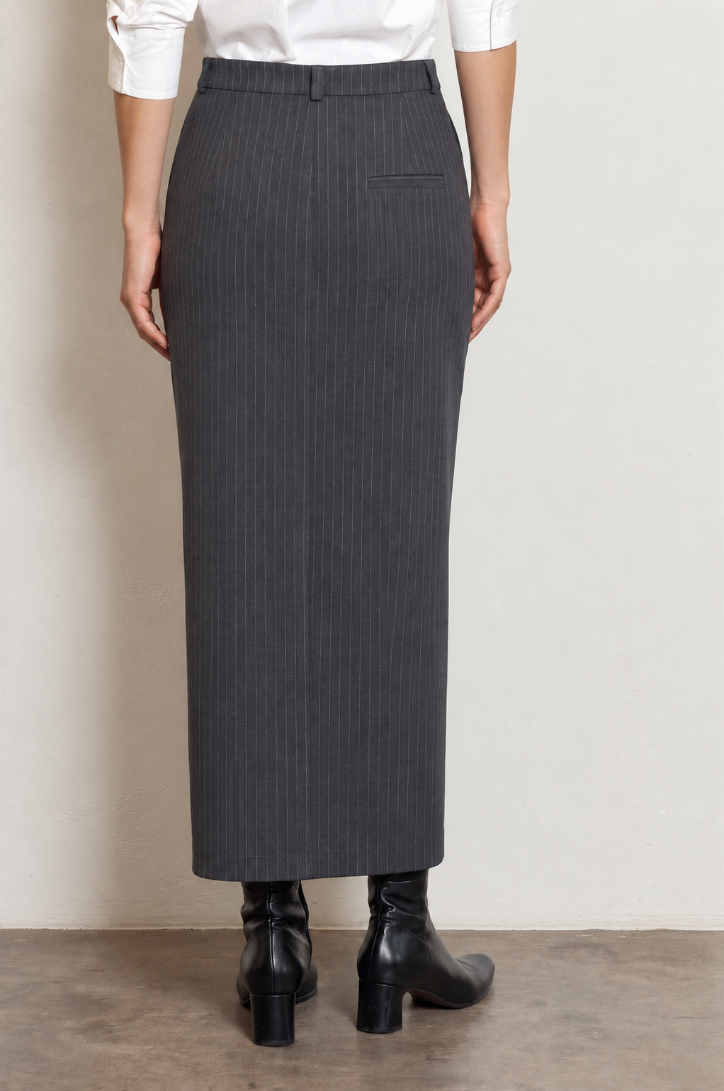 Riki Skirt Grey Stripe