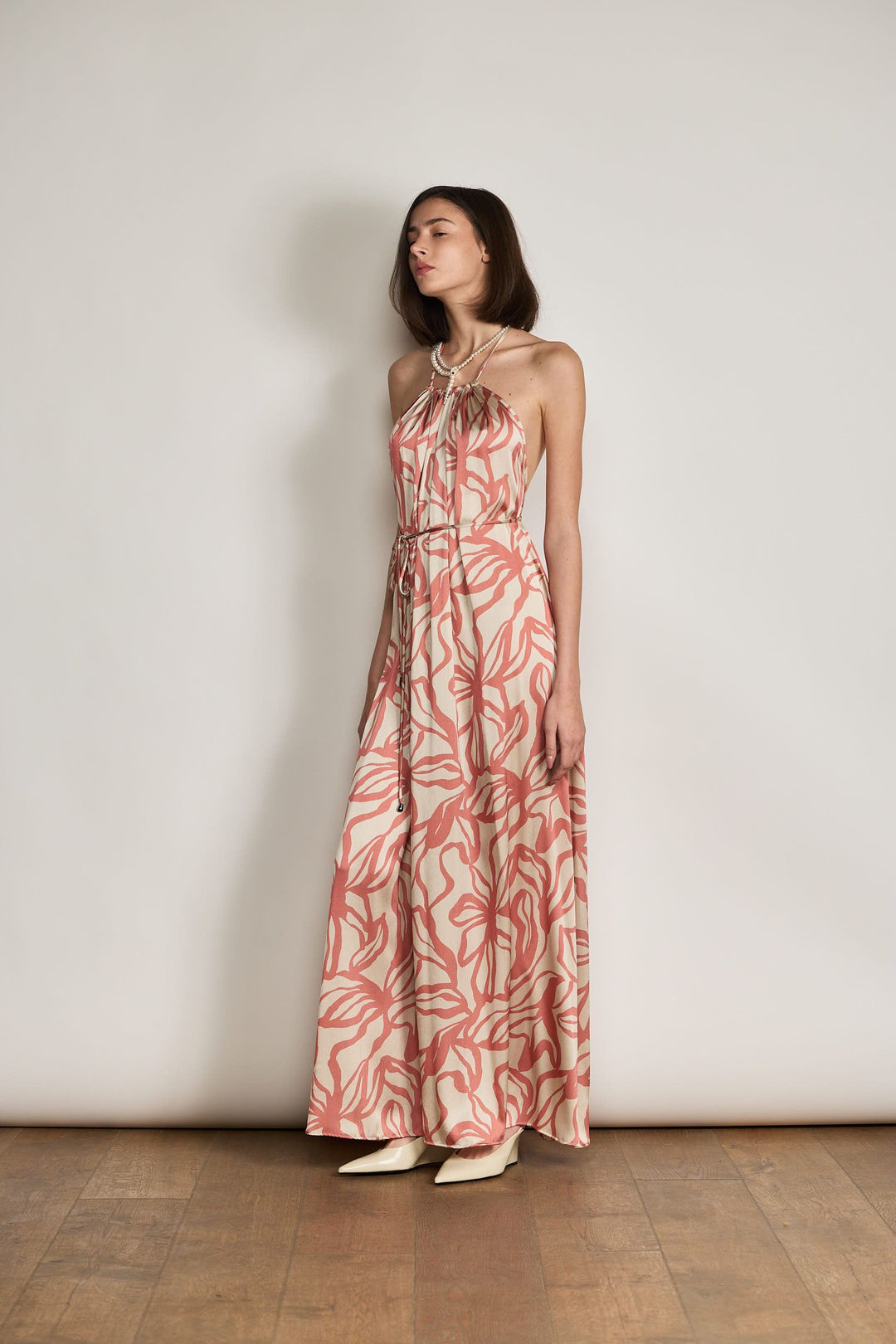 SUE DRESS BRICK PRINT