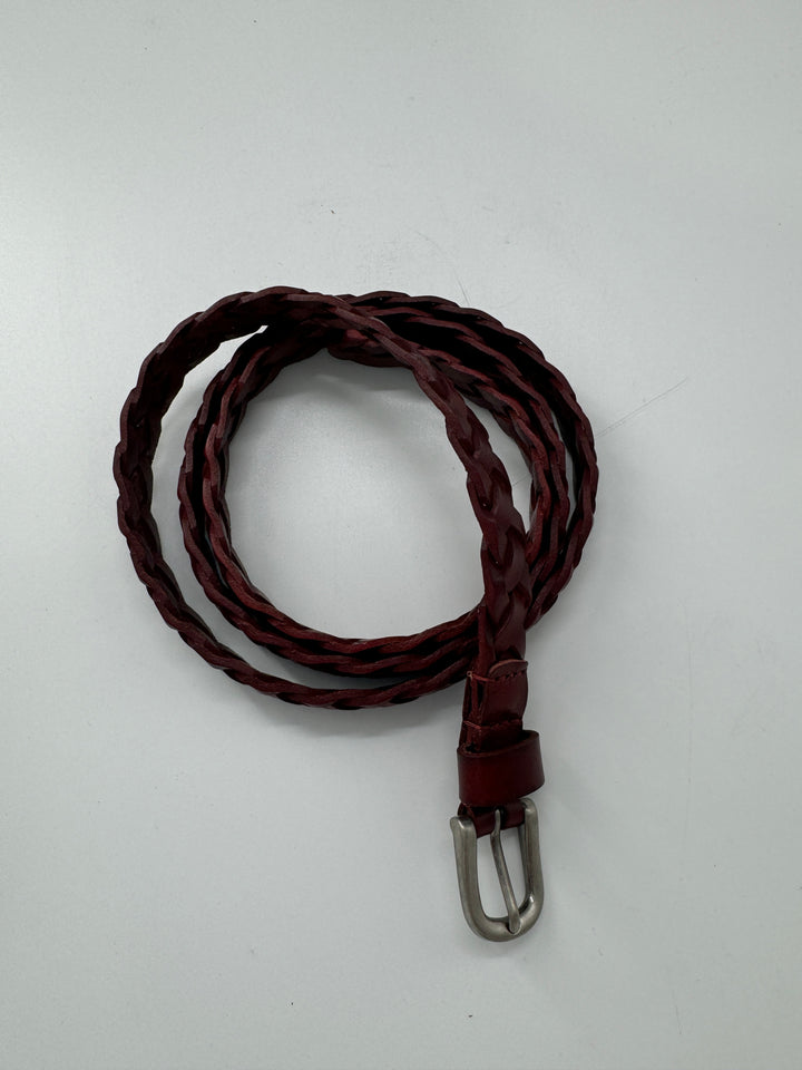 BRAIDED BELT BROWN