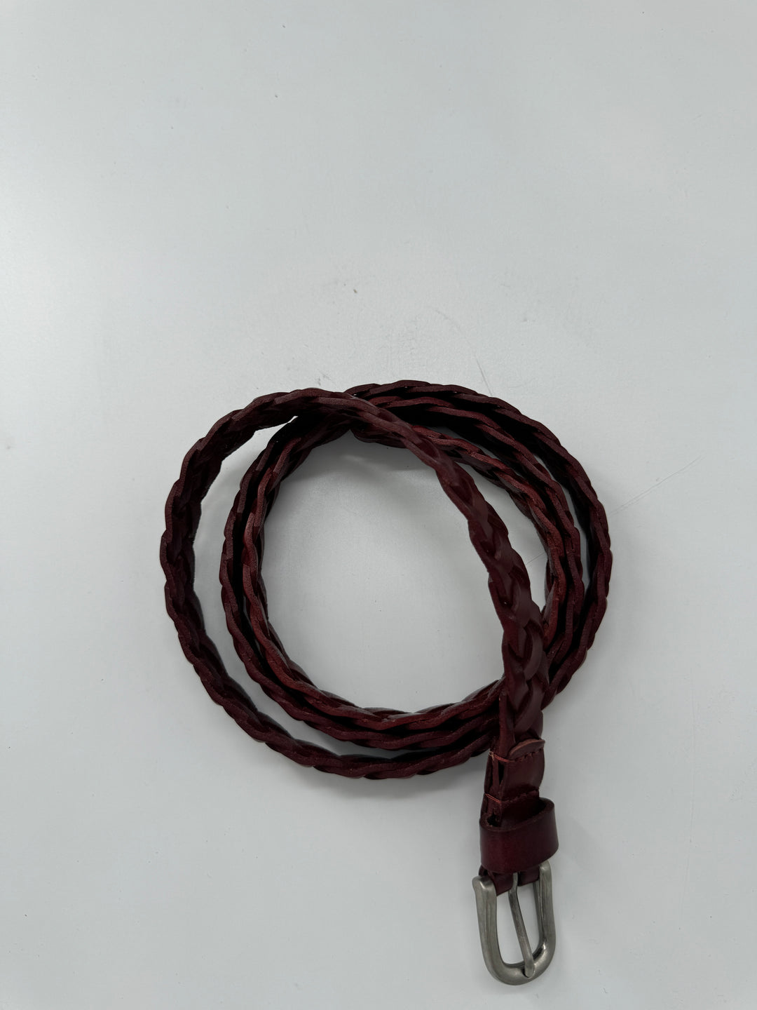 BRAIDED BELT BROWN