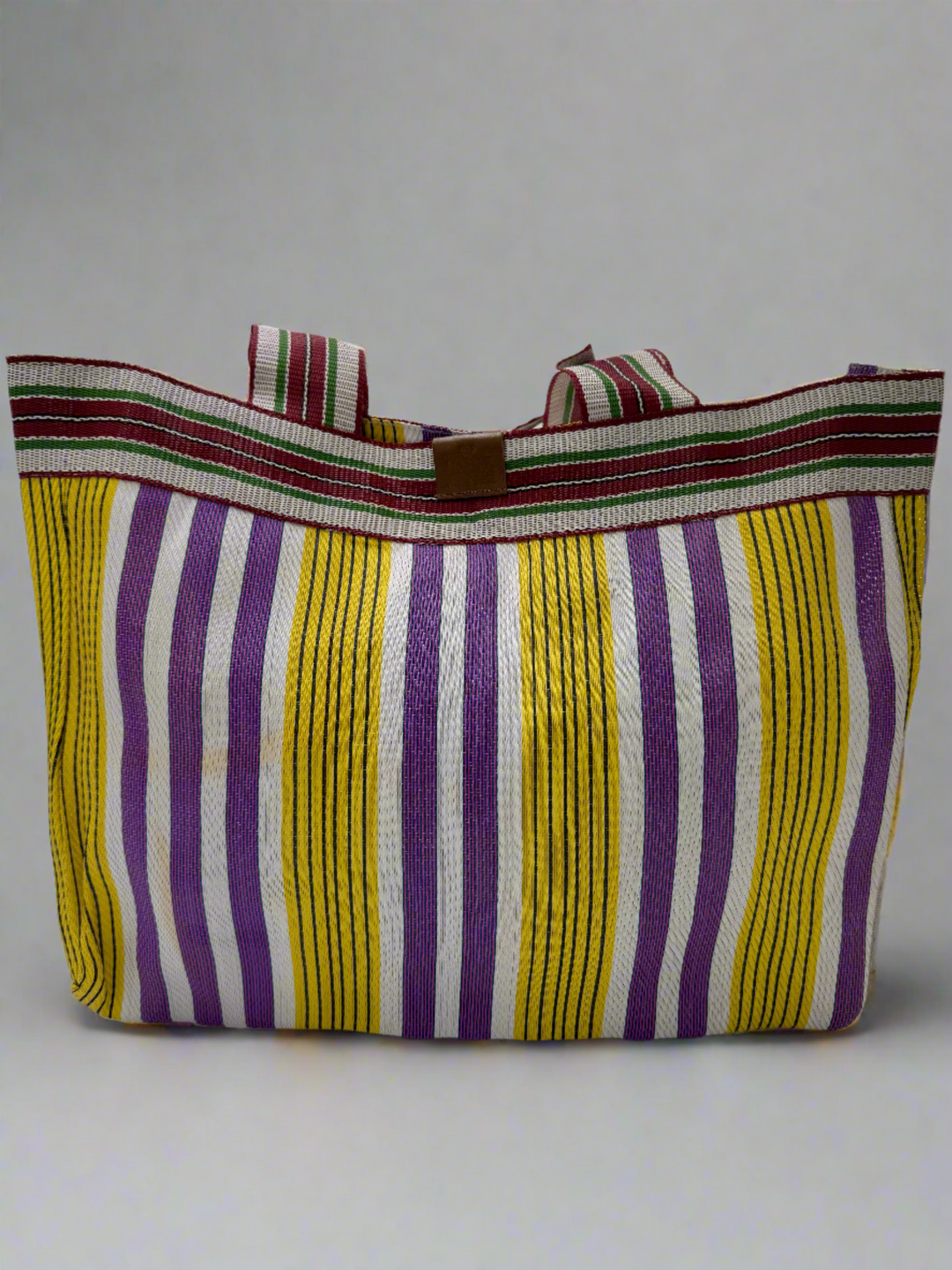 JACKY SHOPPER BAG YELLOW&PURPLE