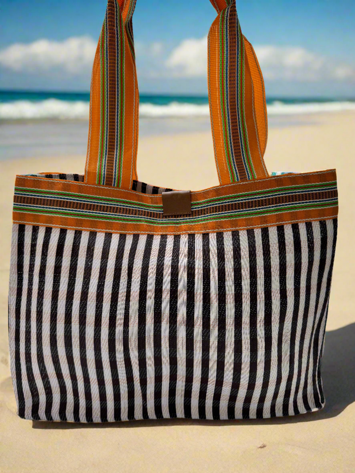 JACKY SHOPPER BAG BLACK&WHITE