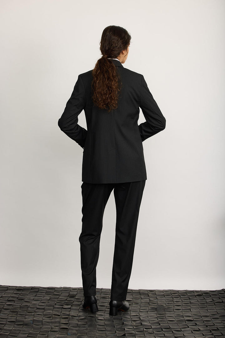 NULI JACKET PINSTRIPE BLACK