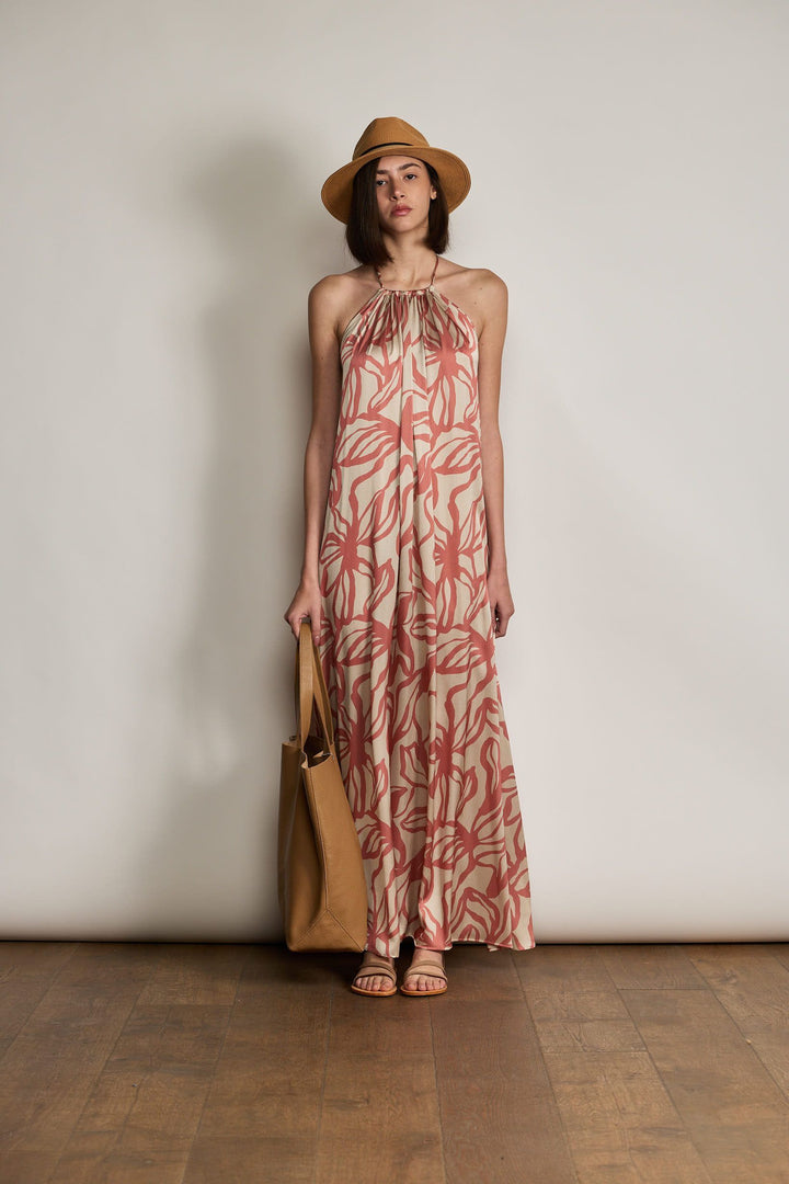 SUE DRESS BRICK PRINT